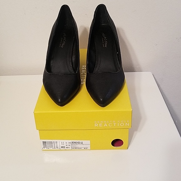 Kenneth Cole Shoes - Kenneth Cole Reaction Bond-ed Black Leather Wedges